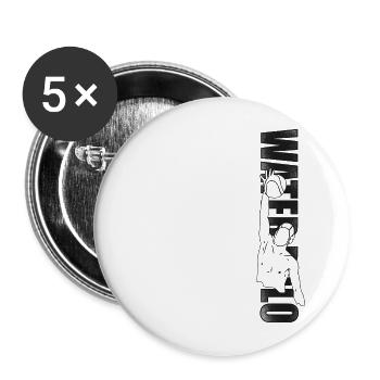 Water Polo Vintage Water Polo - Lot de 5 grands badges (56 mm) - blanc - Devant