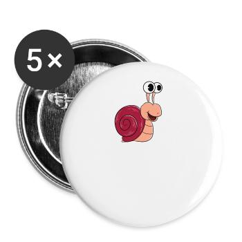 I'm a snail girl - Buttons large 2.2''/56 mm (5-pack) - white - Front