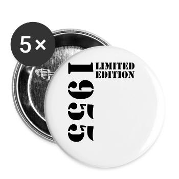 1955 Limited Edition Birthday Gift Wife Husband - Buttons large 2.2''/56 mm (5-pack) - white - Front