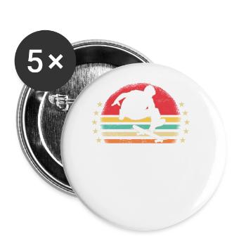 Skaters Skate Skateboarding Skateboard - Lot de 5 grands badges (56 mm) - blanc - Devant