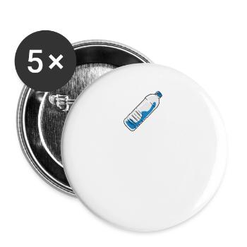 Water Bottle Flipping Flaschendrehen - Buttons groß 56 mm (5er Pack) - Weiß - Vorne