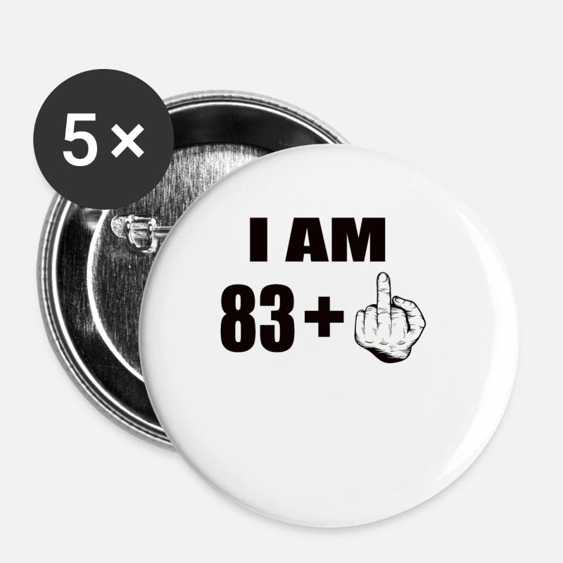 84th birthday - Buttons large 2.2''/56 mm (5-pack) - white