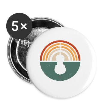 Cello Funny Gift Viola - Buttons large 2.2''/56 mm (5-pack) - white - Front