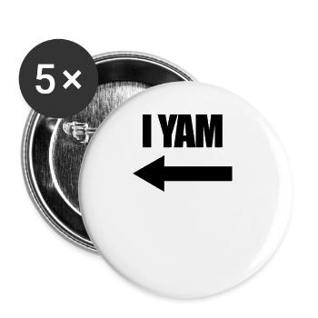 Ich yam Thanksgiving Matching sie ist meine S��kar - Buttons groß 56 mm (5er Pack) - Weiß - Vorne