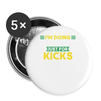 Capoeira Gift Brazil Martial Arts Capoeira - Buttons large 2.2''/56 mm (5-pack) - white - Front