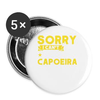 Capoeira Gift Brazil Martial Arts Capoeira - Buttons large 2.2''/56 mm (5-pack) - white - Front