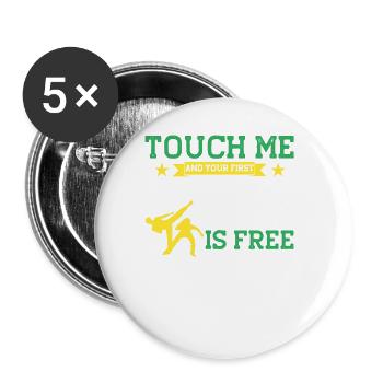 Capoeira Gift Brazil Martial Arts Capoeira - Buttons large 2.2''/56 mm (5-pack) - white - Front