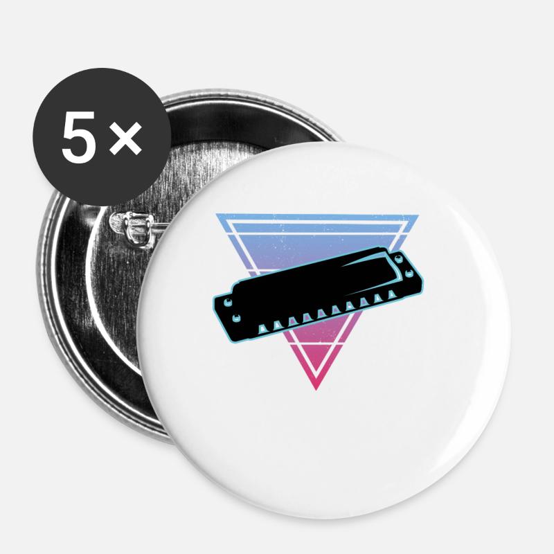 Harmonica - Buttons large 2.2''/56 mm (5-pack) - white