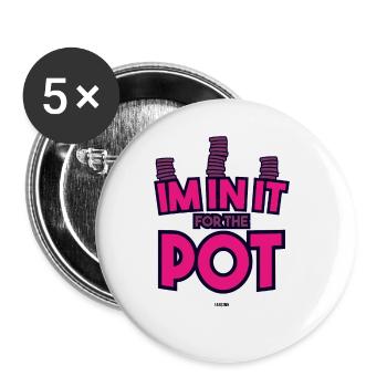 Poker Pot - Buttons large 2.2''/56 mm (5-pack) - white - Front