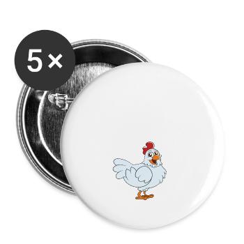 Chickens And Beer Thats Why Im Here - Buttons large 2.2''/56 mm (5-pack) - white - Front