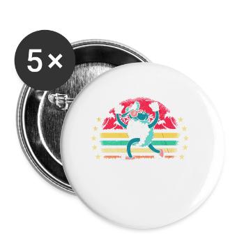 Schafe Bauern Bauernhof Schaf Wolle Landwirt - Buttons groß 56 mm (5er Pack) - Weiß - Vorne