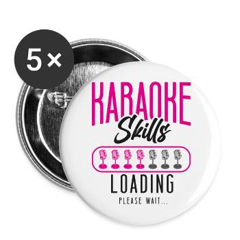 Karaoke Singer Karaoke Skills - Buttons large 2.2''/56 mm (5-pack) - white - Front