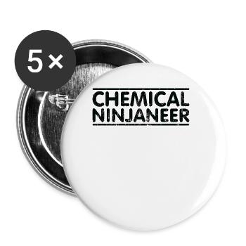 Ninjaneer - Chemical Engineer - Buttons large 2.2''/56 mm (5-pack) - white - Front