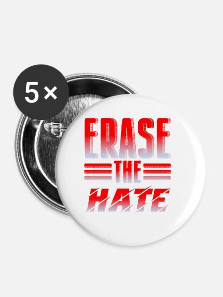 Erase the Hate 4 - Buttons groß 56 mm (5er Pack) - Weiß
