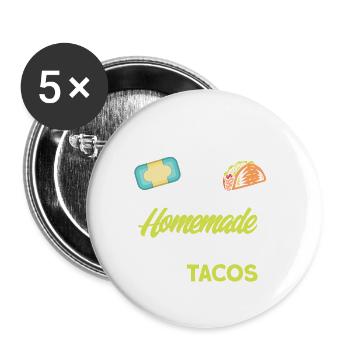 Fabrication de savon Cadeau Fabricant de savon maison - Lot de 5 grands badges (56 mm) - blanc - Devant