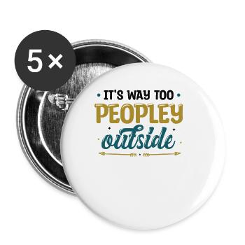 Es Ist Viel Zu Volkstümlich, Außerhalb - Buttons groß 56 mm (5er Pack) - Weiß - Vorne