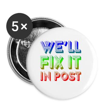 We'll Fix It In Post 13 - Buttons large 2.2''/56 mm (5-pack) - white - Front