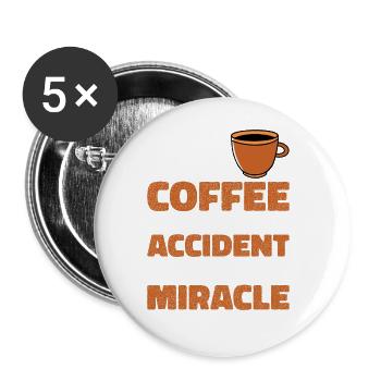 If I Did It Before I Had My Coffee - Buttons groß 56 mm (5er Pack) - Weiß - Vorne