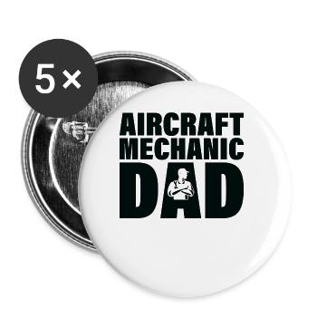 Job - Father of Aircraft Mechanic - Buttons large 2.2''/56 mm (5-pack) - white - Front