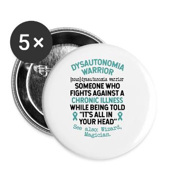 Definition Dysautonomia Warrior - Buttons large 2.2''/56 mm (5-pack) - white - Front