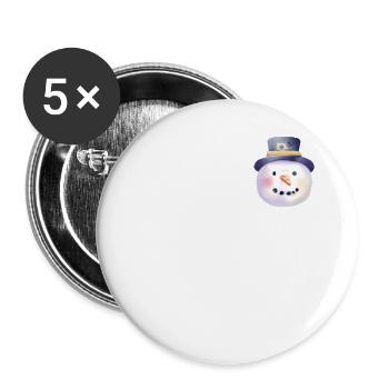 Vintage Winter Snowman Head - Buttons large 2.2''/56 mm (5-pack) - white - Front