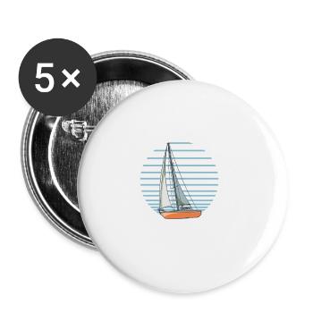 Sailboat Sailboat Is Calling Me And I Must Go - Buttons groß 56 mm (5er Pack) - Weiß - Vorne