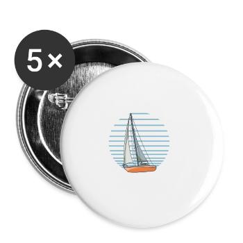 Sailboat Sailboat Better Then Therapie - Buttons groß 56 mm (5er Pack) - Weiß - Vorne