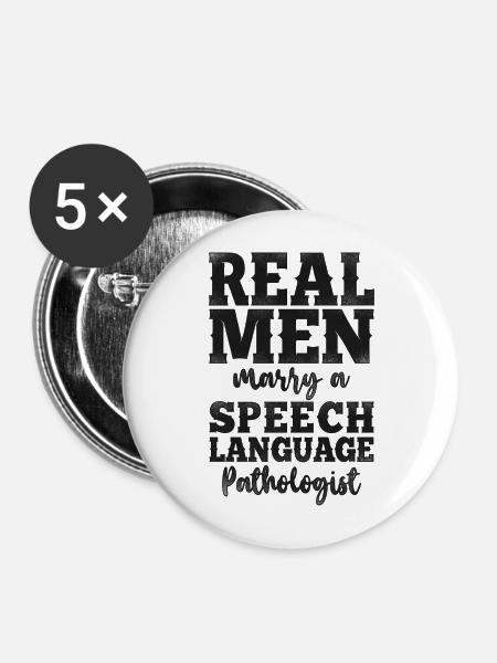 Speech Therapist Therapy Assistant - Buttons groß 56 mm (5er Pack) - Weiß