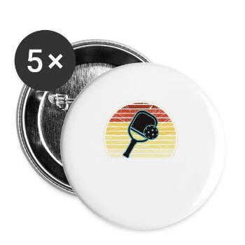 Désolé, je ne peux pas Pickleball Bye - Lot de 5 grands badges (56 mm) - blanc - Devant