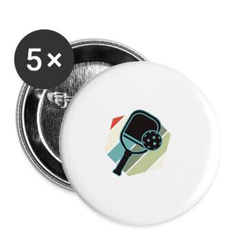 Juste une maman qui aime le pickleball - Lot de 5 grands badges (56 mm) - blanc - Devant