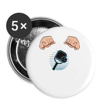 Meilleur garçon de pickleball de tous les temps - Lot de 5 grands badges (56 mm) - blanc - Devant