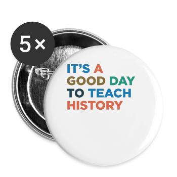 Teaching history teachers - Buttons large 2.2''/56 mm (5-pack) - white - Front