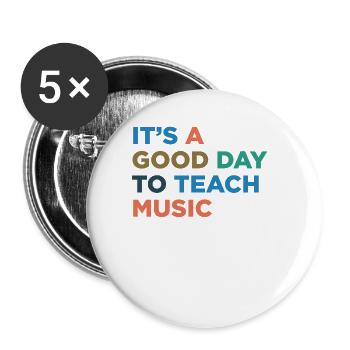 Teaching music teachers - Buttons large 2.2''/56 mm (5-pack) - white - Front