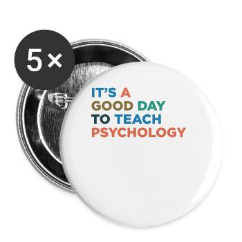 Enseigner aux professeurs de psychologie - Lot de 5 grands badges (56 mm) - blanc - Devant