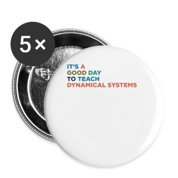 Teaching Dynamic Systems Teachers - Buttons large 2.2''/56 mm (5-pack) - white - Front