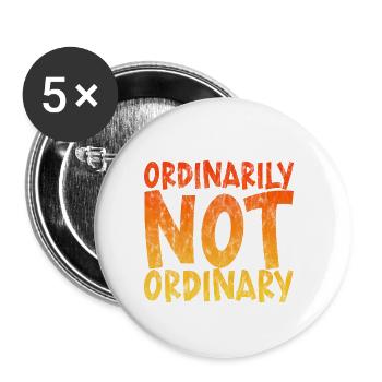 Ordinairement pas ordinaire 3 - Lot de 5 grands badges (56 mm) - blanc - Devant