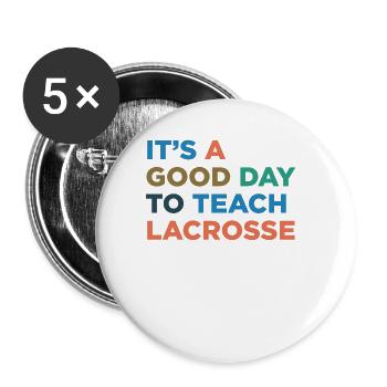 Reading Teaching Lacrosse Trainers - Buttons large 2.2''/56 mm (5-pack) - white - Front