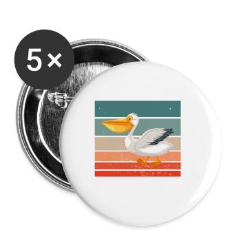 Pelikan - Buttons groß 56 mm (5er Pack) - Weiß - Vorne