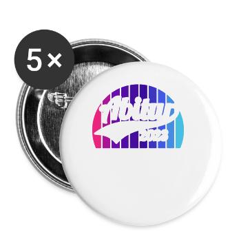 Abitur Gymnasium Damen und Herren Abi 2023 - Buttons groß 56 mm (5er Pack) - Weiß - Vorne