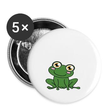 Une grenouille que vous ne comprendriez pas - Lot de 5 grands badges (56 mm) - blanc - Devant