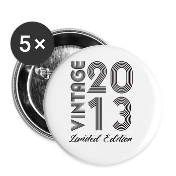 Vintage 2013 Vintage Birthday Retro Vintage - Buttons large 2.2''/56 mm (5-pack) - white - Front