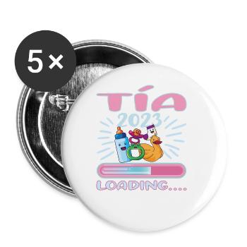 Tía 2023 Loading Tía - Buttons groß 56 mm (5er Pack) - Weiß - Vorne