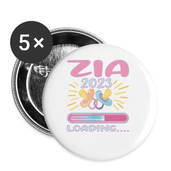 Zia 2023 Loading - Buttons groß 56 mm (5er Pack) - Weiß - Vorne