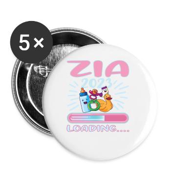 Zia 2023 Loading Zia - Buttons groß 56 mm (5er Pack) - Weiß - Vorne