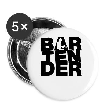 Profession Work - Bartender - Buttons large 2.2''/56 mm (5-pack) - white - Front