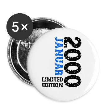 Tenue d'anniversaire de décoration en édition limitée de janvier 2000 - Lot de 5 grands badges (56 mm) - blanc - Devant