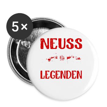 Neuss Der Geburtsort Von Legenden - Buttons groß 56 mm (5er Pack) - Weiß - Vorne