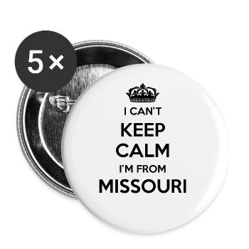 I Can't Stay Calm - Missouri - Buttons large 2.2''/56 mm (5-pack) - white - Front