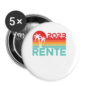 Pensioner 2023 Pensioner 2023 Pension 2023 - Buttons large 2.2''/56 mm (5-pack) - white - Front