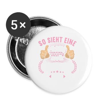 Pension 2023 Retraite Adieu pensionné 2023 - Lot de 5 grands badges (56 mm) - blanc - Devant